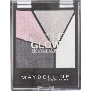Maybelline Eye Studio Quad Diamond Glow Grey Pink Drama 4 oogschaduw Grijs Shimmer