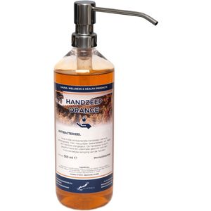 Handzeep Orange 500 ml - met gratis RVS zilverkleurige pomp