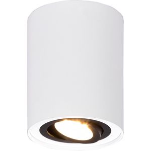 LED Plafondspot - Torna Kowki - GU10 Fitting - Rond - Mat Wit - Aluminium