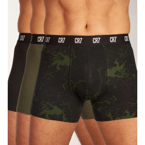 CR7 Lange short - 3 Pack 717 Black/Kaki - maat S (S) - Heren Volwassenen - Katoen/elastaan- 8110-49-717-S