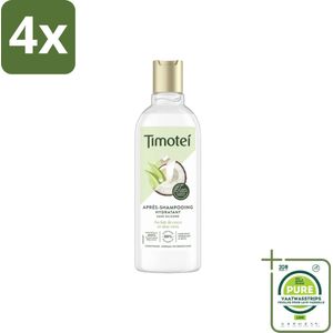 Timotei - Crèmespoeling - Kokosmelk & Aloe Vera - Droog Tot Normaal Haar - 300ml - Voordeelverpakking - 4 stuks - Haarverzorging - Conditioner