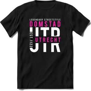 Utrecht - Domstad | TSK Original & vintage | T-Shirt Heren - Dames | Roze | Perfect Cadeau Shirt | Grappige Spreuken - Zinnen - Teksten | Maat 3XL