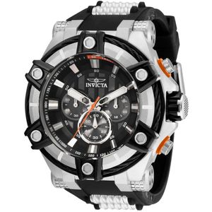Invicta Bolt 35547 Heren Horloge - Waterdicht - Analoog - Quartz Uurwerk - Roestvrij Staal met zwarte Wijzerplaat - 52mm