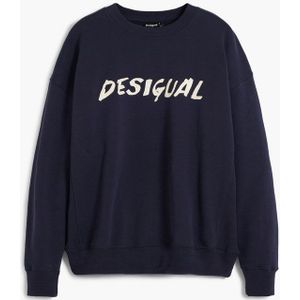 Desigual - Sweatshirt - Effen - Lange Mouwen - Bedrukt Logo - Regular Fit
