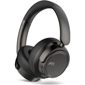 JAYS q-Nine Draadloze Koptelefoon – Bluetooth 5.0 – Active Noise Cancelling (ANC) – Environmental Noise Cancelling (ENC) – 40 Uur Luistertijd – Comfortabele Over-Ear Hoofdtelefoon – Helder Geluid & Draagbaar – Zwart