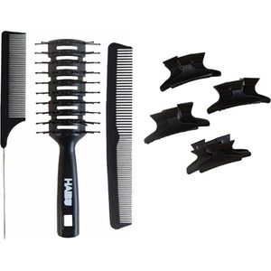 Haibu Essentials Haarborstel + Knipkam + Puntkam + Haarclip