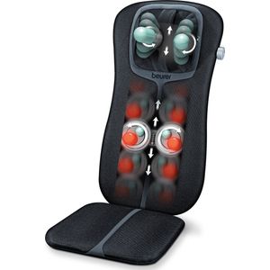 Beurer MG 254 Shiatsu Massagekussen - Massagestoel - 4 Shiatsu massagekoppen - 2 Shiatsu massagevingers - Verwarming - Roterende verlichte koppen - Handschakelaar - Automatische uitschakeling - 3 Jaar garantie