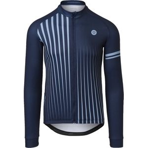 AGU Faded Stripe Fietsshirt Lange Mouwen Essential Heren - Deep Blue - Maat S