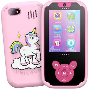 Educatief Smartphone Speelgoed voor Kinderen met Dubbele Camera, Muziekspeler, 8GB Geheugen & Leerzame Spellen, Perfect Verjaardagscadeau, Geschikt voor 3-12 Jaar, Paars