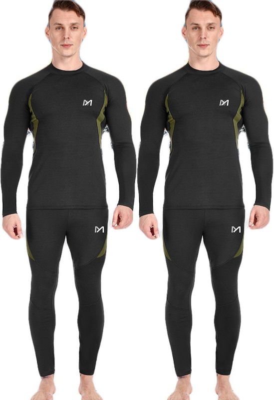 VIMOSE - Thermo Ondergoed Set - Antraciet-Zwart - Thermoshirt en Thermobroek