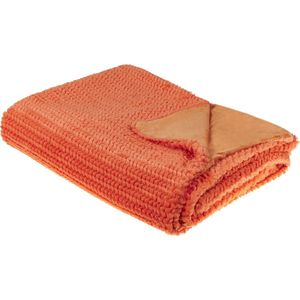 BJAS - Plaid - Oranje - 150 X 200 cm - Polyester