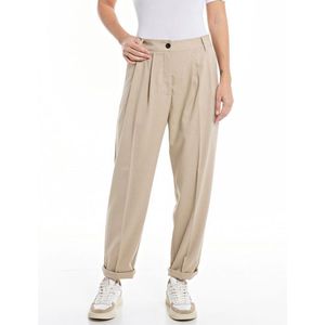 Replay Dames Carrot hoge taille broek, 769 beige, 27W