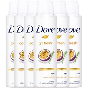 Dove Go Fresh Passion Fruit Scent – Anti-transpirant Deospray – 6 x 150 ml