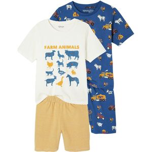 Set van 2 Pyjamabroeken - Koningsblauw - Boerderijthema - Voor Jongens