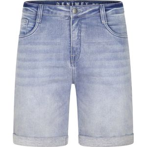 DENIMFY DFAri Korte jeansshort voor heren, stretch, korte broek, zomer, denim, effen, grijs, blauw, maat 31, 32, 33, 34, 36, 38, 40, 42, Light Blue Denim (L114), 32W