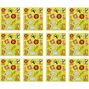 Stickers Wilde Dieren | Jungle Traktatie | 11,5 X 10 cm | 12 Stickervellen