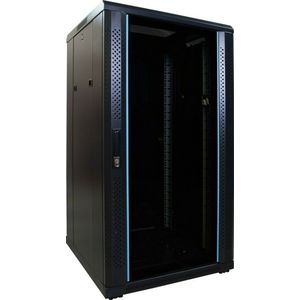 DSIT 22U serverkast met glazen deur 600x600x1200mm (BxDxH) - serverbehuizing - serverrack - 19 inch