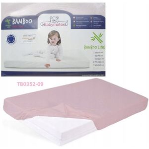 Bamboe laken met elastiek Roze 140x70 cm