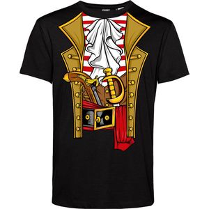 T-shirt Piraten Kostuum | Carnavalskleding heren | Carnaval Kostuum | Foute Party | Zwart | maat XXL