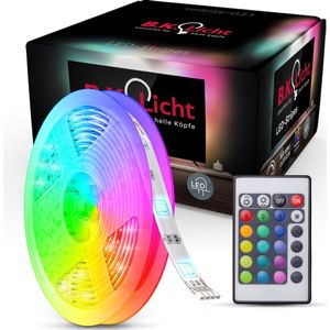 B.K.Licht – LED Strip 5 meter – Light strip – RGB LED Verlichting – met afstandsbediening – licht strip dimbaar