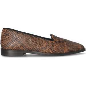 Lazamani - Flora Dames Ballerina Flats Leer Biscuit - Maat 37