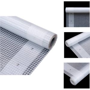 vidaXL Afdekzeil - Afdekzeilen - Zeildoek - Zeildoeken - Leno dekzeil 260 g/m² 2x6 m wit