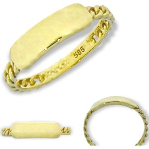 Gouden damesring graveer ring 14 karaats