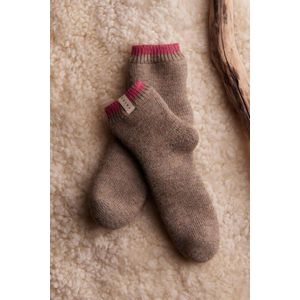 Dames Korte Pluche Sokken met Ademend Wol en Alpaca - Comfortabel en Warm voor Huiselijke Ontspanning