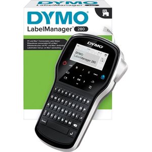 DYMO LabelManager 280-labelprinter | Oplaadbare Labelmaker met QWERTY toetsenbord | Inclusief zwart-wit D1-labeltape (12 mm) | Voor thuis en op kantoor