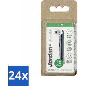 Jordan - Opzetborstels - Green Clean - 2 Opzetborstels - Voordeelverpakking - 24 stuks