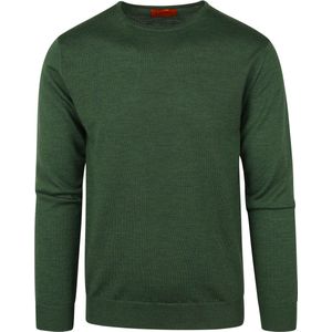 Suitable Merino Pullover O Groen - Maat 3XL - Heren - Pullovers