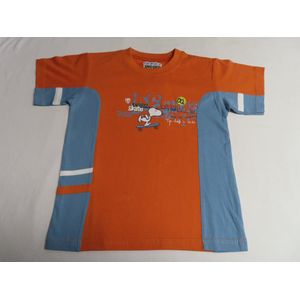 T shirt - Korte mouwen - Jongens - Snoopy - Oranje , blauw - Skate - 6 jaar 116