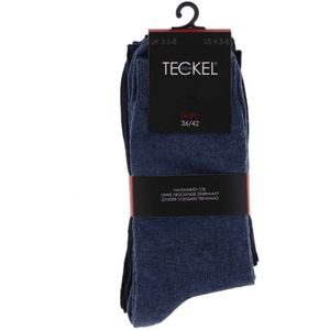 3 Paar ""Denim"" Damessokken in diverse tinten van 75% Katoen - Teckel - Maat 36/42 - Geen gevoelige teennaad