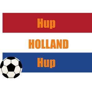 Raamsticker Vlag hup holland hup WK voetbal - Versiering oranje - Hup Holland Hup - Nederlands elftal - WK voetbal - Raamdecoratie voetbal - rood wit blauw - voetbalsupporter - raamsticker Nederlands elftal - oranje zomer - stickers