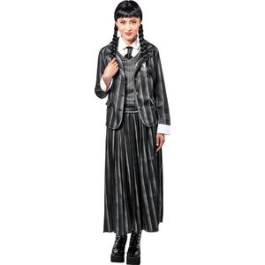 Rubies - Wednesday School uniform volwassen (maat S) - Carnaval - Wednesday Addams kostuum - Wednesday jurk