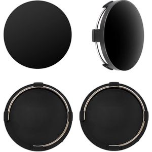 Naafdoppen - Gepolijst Oppervlak - Universele Naafdoppen - 4 Stuks - Hoogwaardig ABS - Binnendiameter 55,5-56 mm