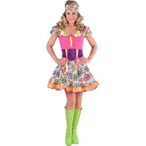 Magic By Freddy's - Spaans & Mexicaans Kostuum - Vrolijk Mexicaans Dia De Los Muertos - Vrouw - Multicolor - Small - Halloween - Verkleedkleding