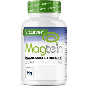 Vit4ever - Magnesium-threonaat 120 capsules - Hooggedoseerd 2000 mg Magtein® Magnesium L-Threonaat per dag - ideaal voor de voeding van de hersenen - Veganistisch