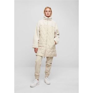 Urban Classics - Oversized Sherpa Quilted Winterjas - XS - Wit