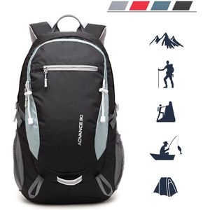 TAN.TOMI - Backpack - Wandelrugzak Dames & Heren - Outdoor Rugzak - Zwart - 40 Liter/Hoes