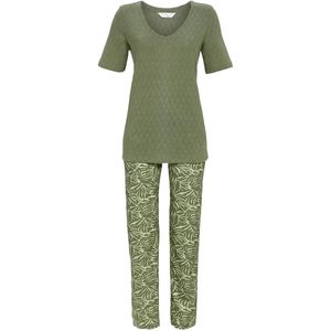 Tropisch groene pyjama katoen - Groen - Maat - 38
