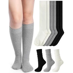 Daity 3 Paar - Sokken - Damessokken - Kuitsokken - Vloersokken - Katoenen sokken - Compressiesokken - One Size