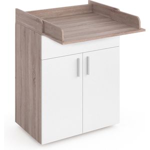 Vicco Lena Commode – 75 x 100 cm Wit/Sonoma