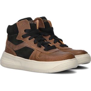 Ton & Ton Olle Hoge sneakers - Leren Sneaker - Jongens - Cognac - Maat 30