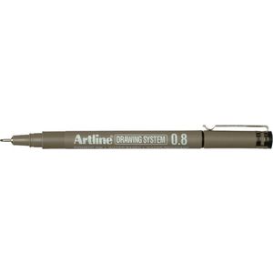 ARTLINE Drawing System Fineliner - 1 stuk - 0.8mm Lijndikte - Zwart
