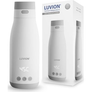LUVION® Thermosfles Flessenwarmer - Draagbare Flesverwarmer voor onderweg én thuis - Draadloos te gebruiken om je melk op temperatuur te houden of krijgen