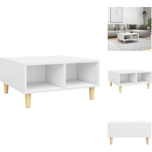 vidaXL Tafel - Tafels - Tafeltje - Tafeltjes - Salontafel 60x60x30 cm bewerkt hout wit