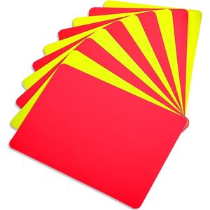 Voetbal Scheidsrechter Kaarten - 10 Stuks Rode en Gele Kaarten voor Sport, Waarschuwingskaarten inbegrepen