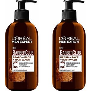 L'Oréal Paris Men Expert BarberClub Beard + Face & Hair Wash - 2 x 200 ml