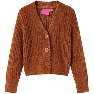 Kindervest - Cognackleurig - Gebreid - Vest voor Jongens
